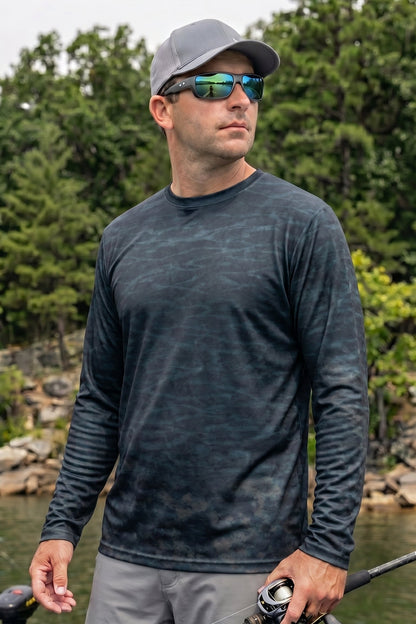 Performance Fishing Long Sleeve - Deep Stealth Pike - TBT59