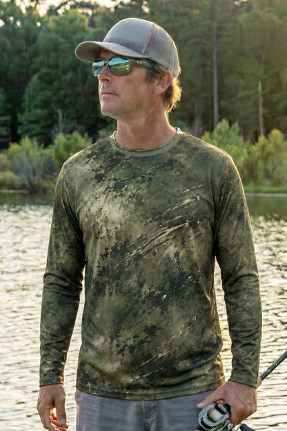 Performance Fishing Long Sleeve - Dragon Moss Rainbow - TBT117