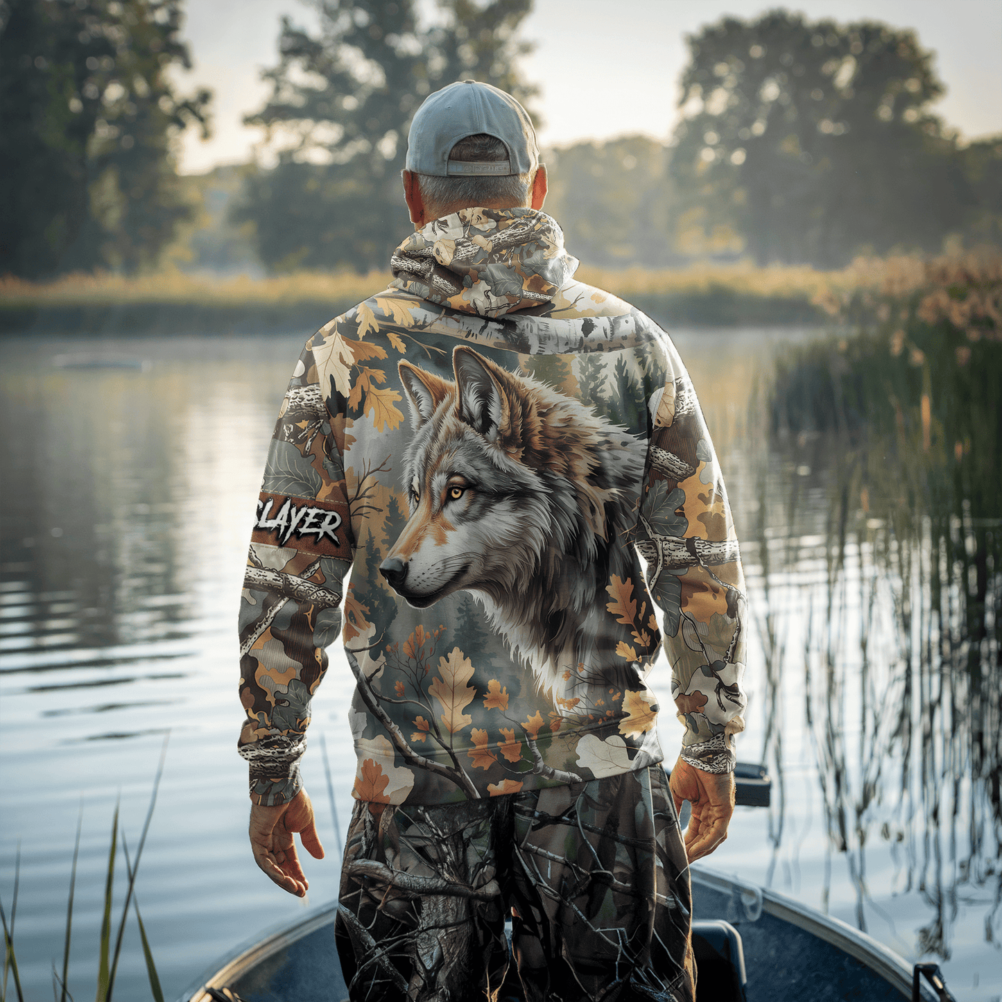 Timber Wolf Camo Personalized Hoodie