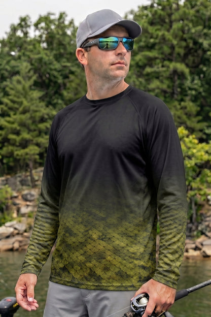 Performance Fishing Long Sleeve - Midnight Bass Strike - TBT48