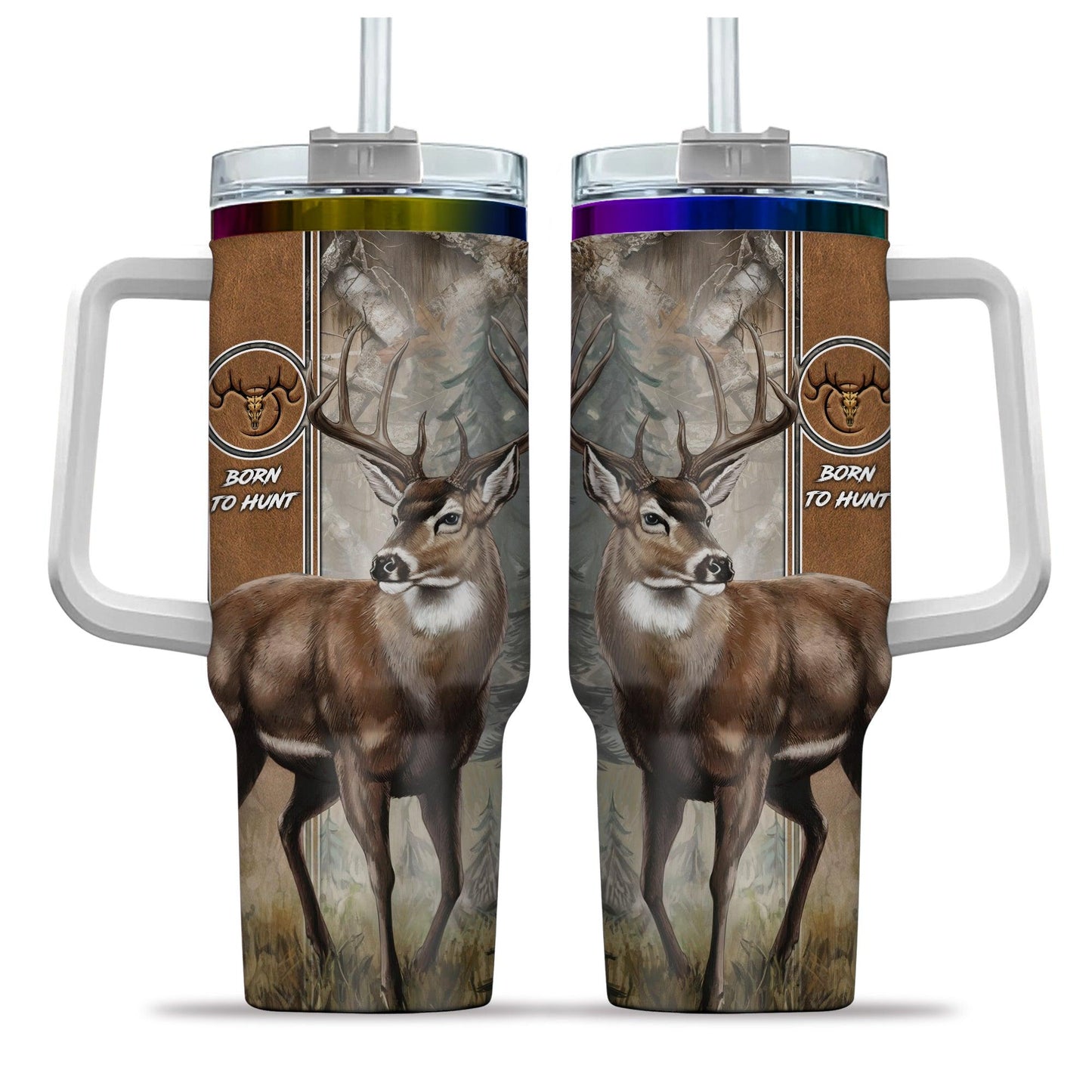 Born to Hunt Deer Camo 40oz Tumbler - The Deerly