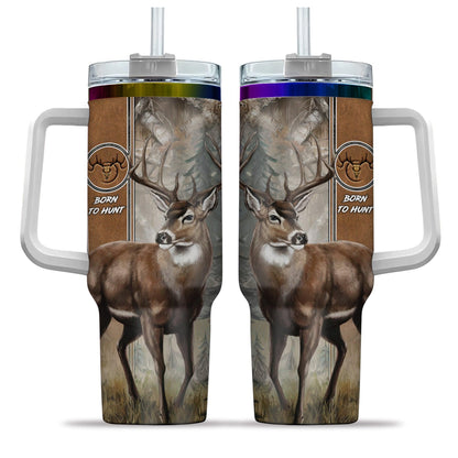 Born to Hunt Deer Camo 40oz Tumbler - The Deerly