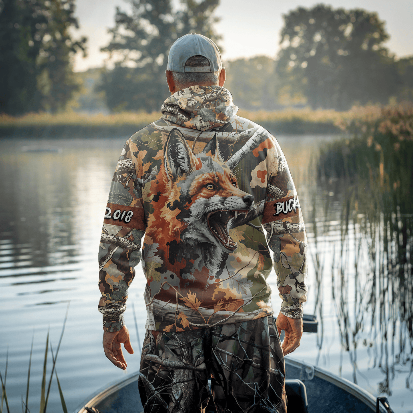 Red Fox Predator Camo Personalized Hoodie