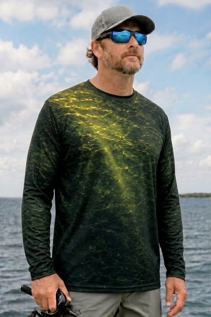 Performance Fishing Long Sleeve - Green Weed Musky - TBT112