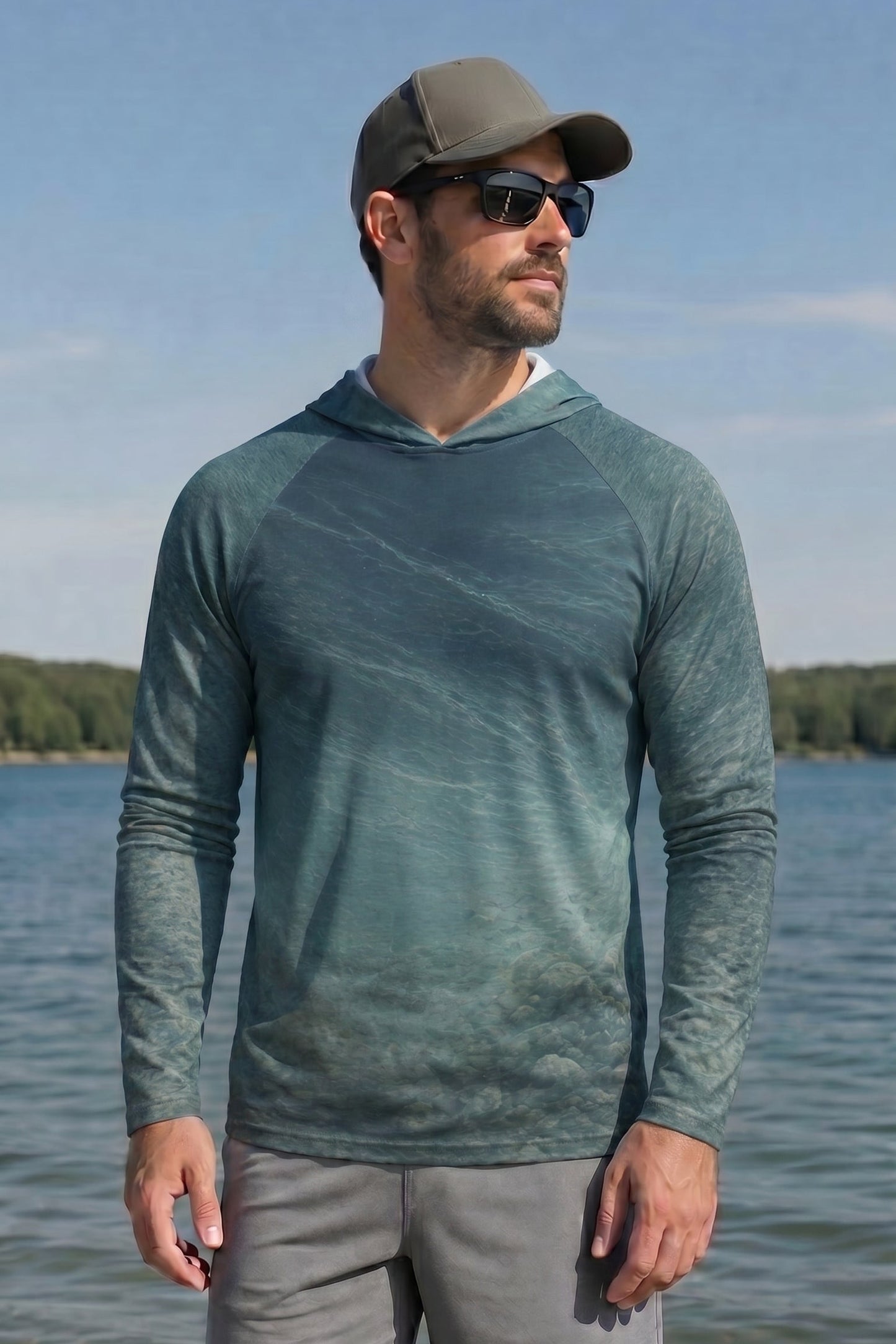 AirLite Fishing Sun Hoodie - Salmon Stonecurrent - MHL022