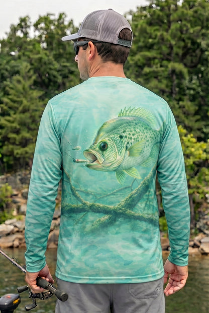 Performance Fishing Long Sleeve - Turquoise Timber Crappie - TBT51
