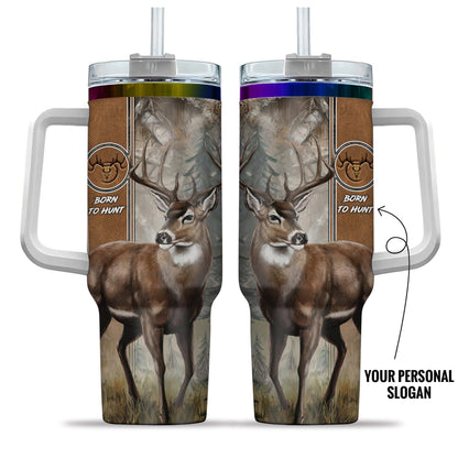 Personalized Whitetail Master Tracker 40oz Tumbler – Trophy Buck Edition - The Deerly