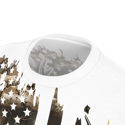 Skull Buck Flag Personalized Unisex Cut & Sew Tee