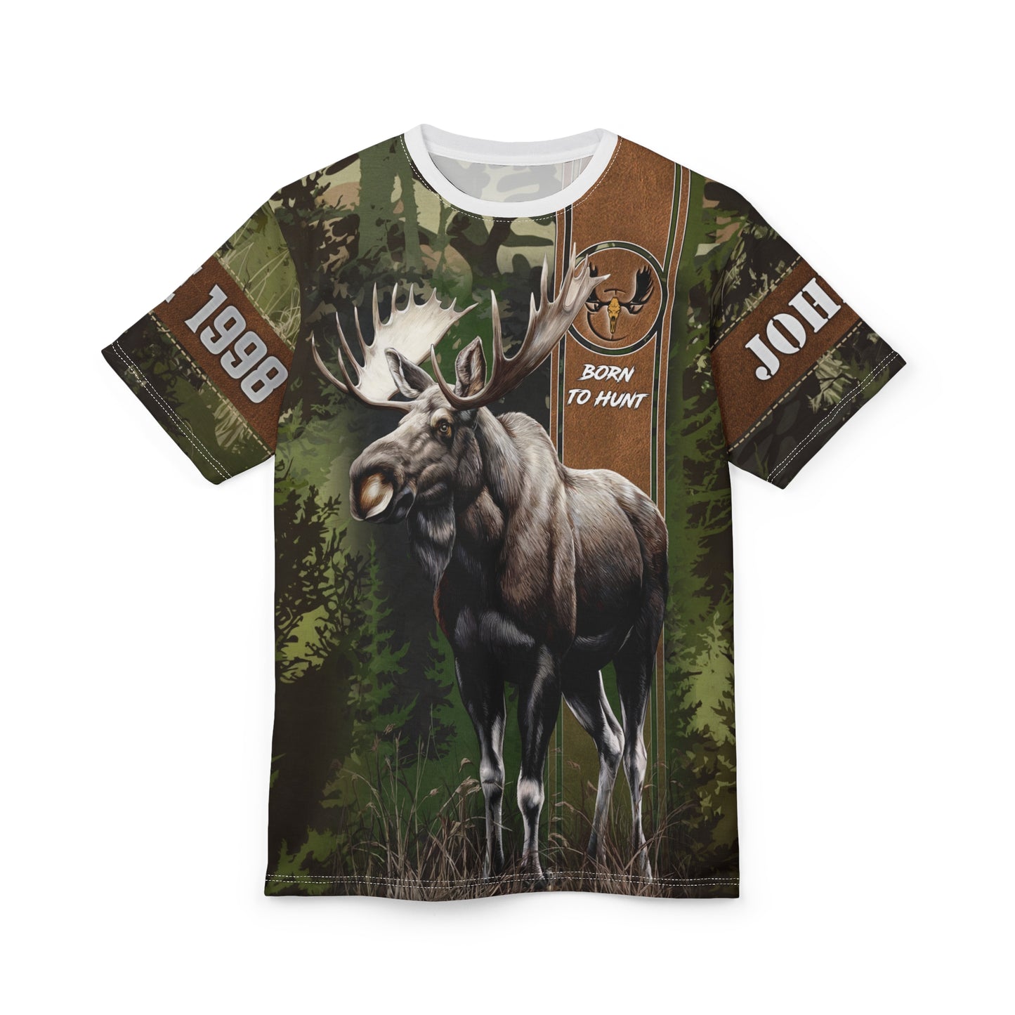 Moose Hunter Personalized Unisex Cut & Sew Tee