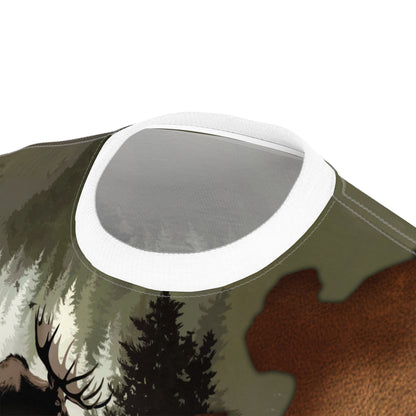 Moose Hunting Legend Personalized Unisex Cut & Sew Tee