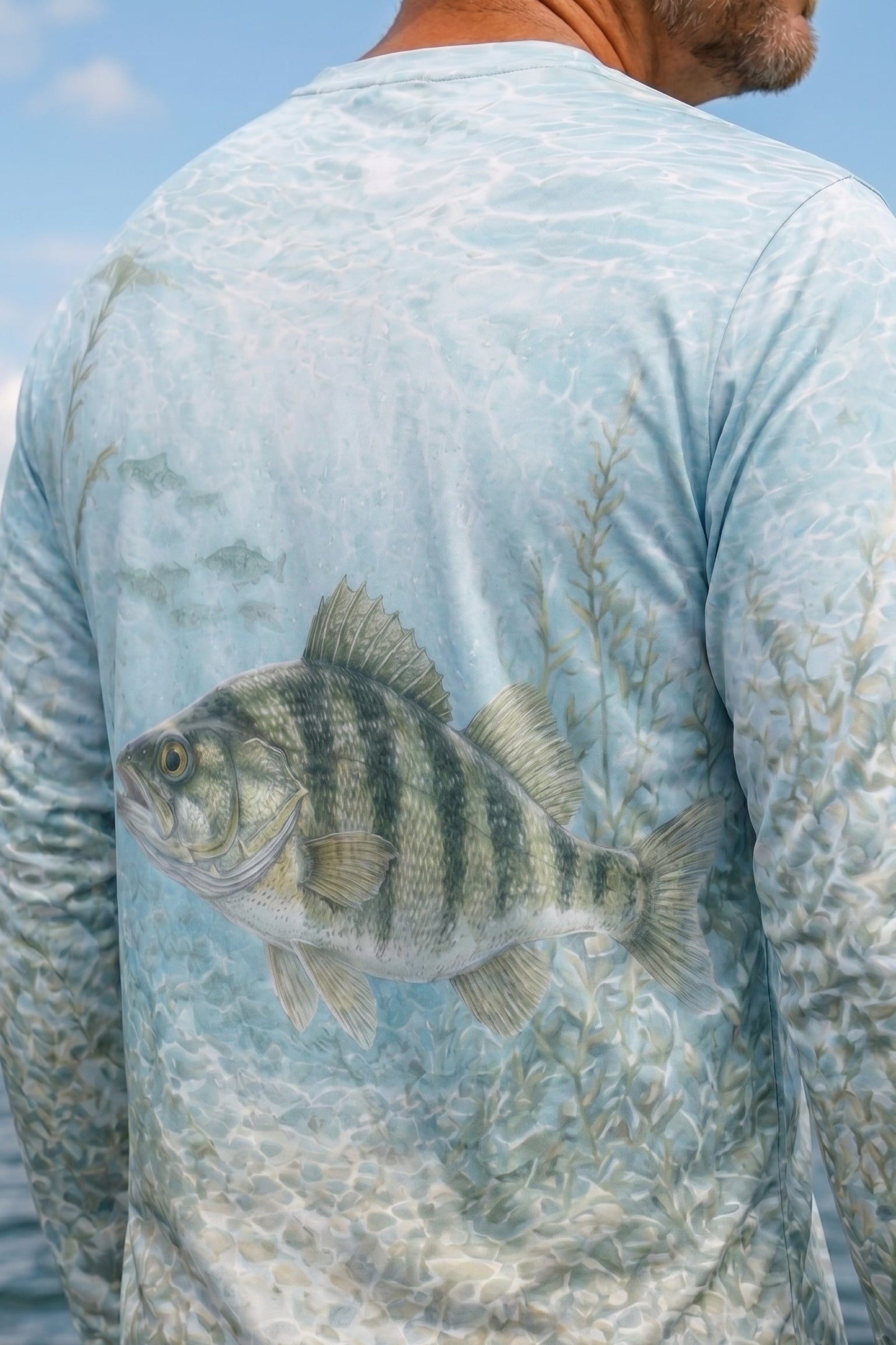 Performance Fishing Long Sleeve - Silver Perch Shoal - AOF10