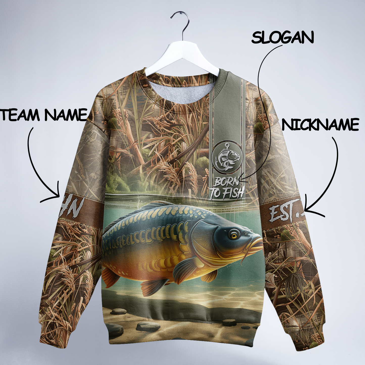Carp Legend Personalized Unisex Sweatshirt