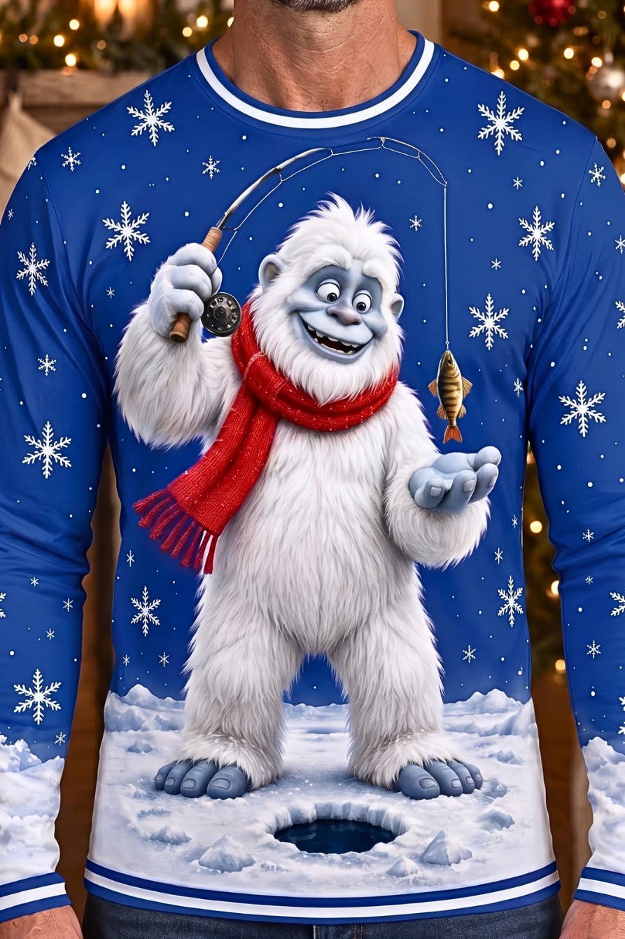 Performance Fishing Long Sleeve - Frosty Yeti Ice Fishing - ULS635K
