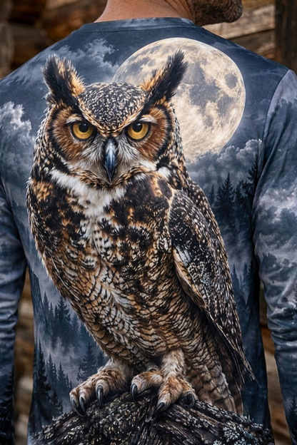 Performance Hunting Long Sleeve - Midnight Horned Owl Vigil - ULS529K