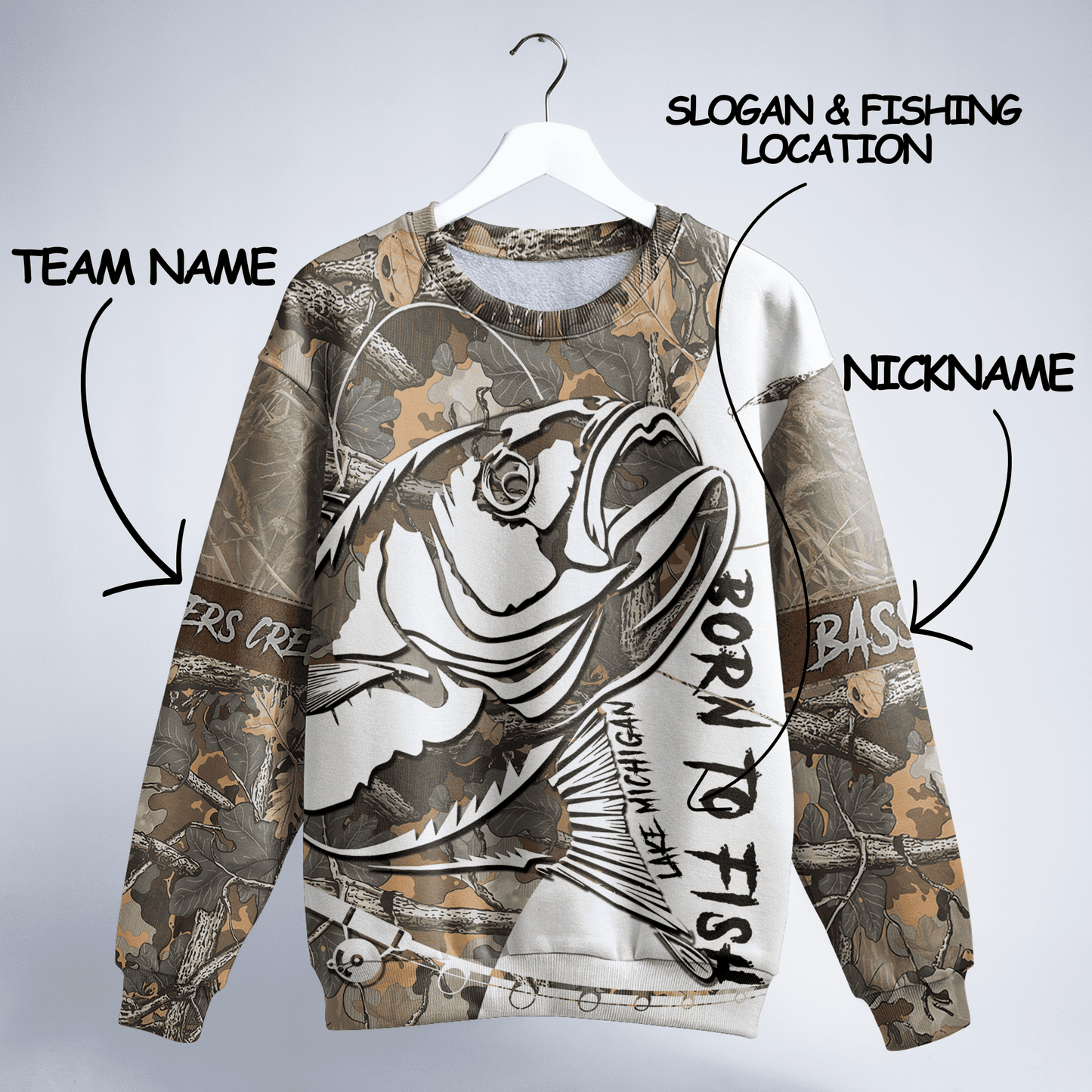 Bucketmouth Camo Pro Personalized Unisex Sweatshirt
