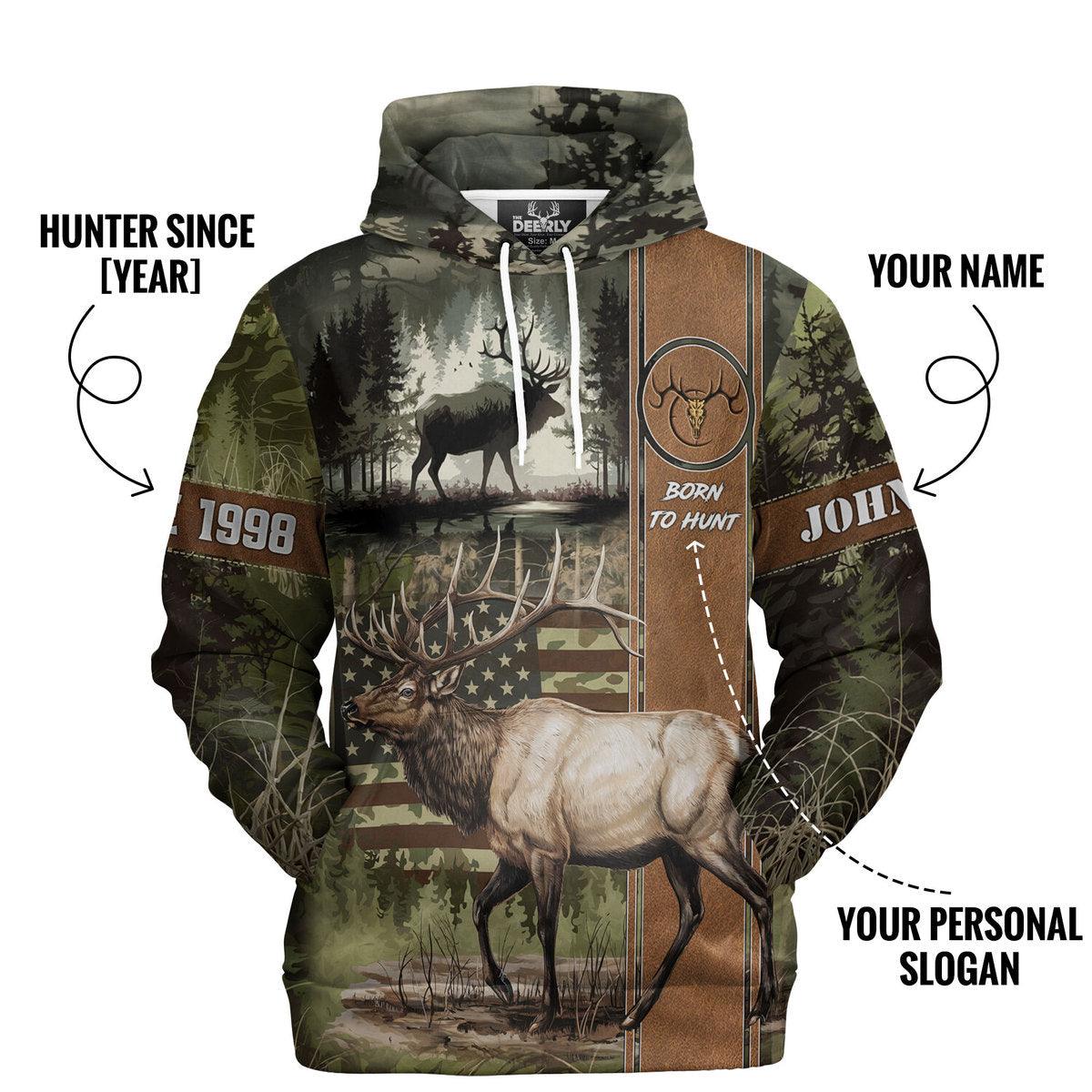 Elk Mastery Hunt Hoodie Personalized - The Deerly