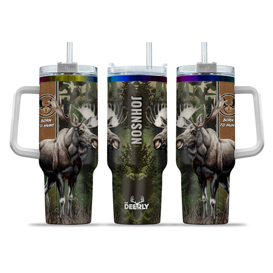 Moose Hunter Personalized 40oz Tumbler - The Deerly