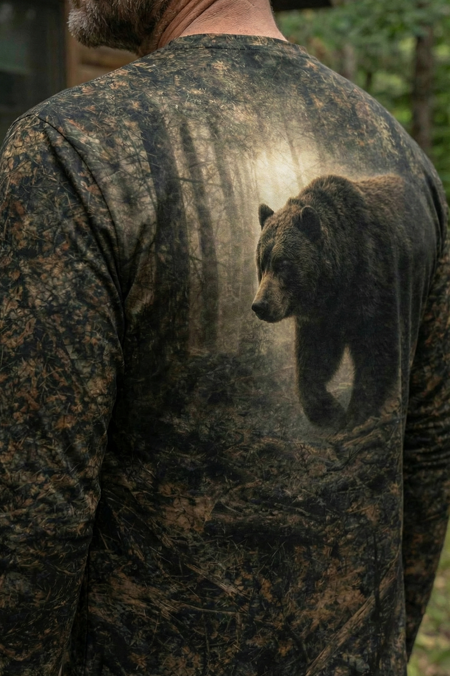 Performance Hunting Long Sleeve - Forest Bear Fog - TBT31