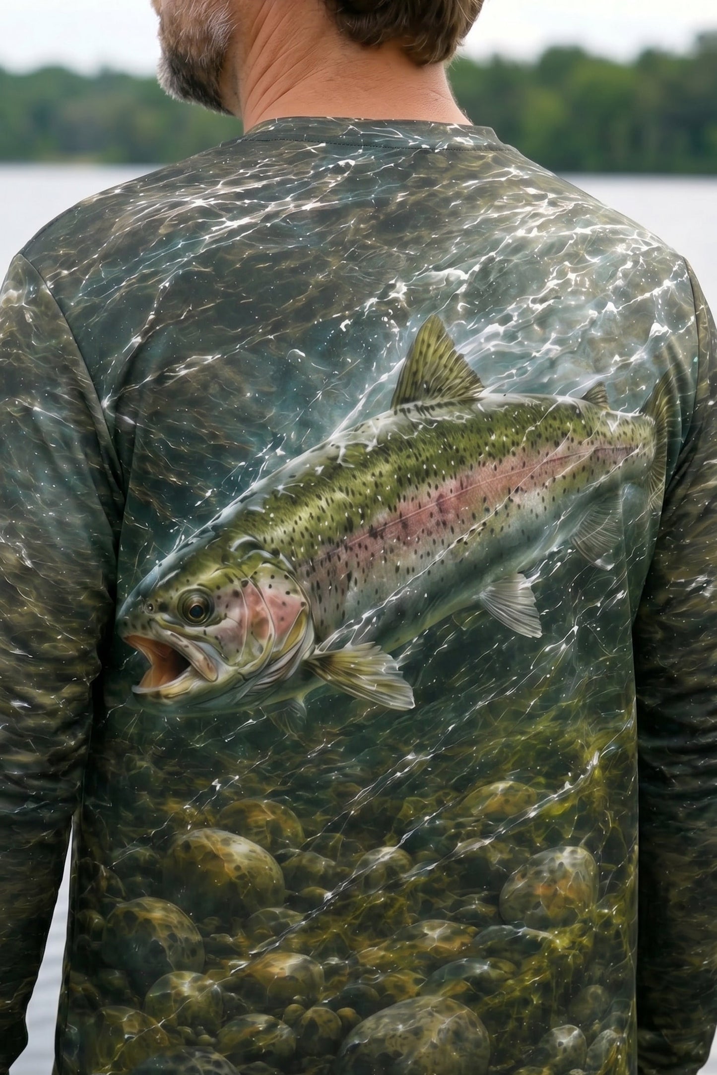 Performance Fishing Long Sleeve - Raging Current Rainbow - TBT116