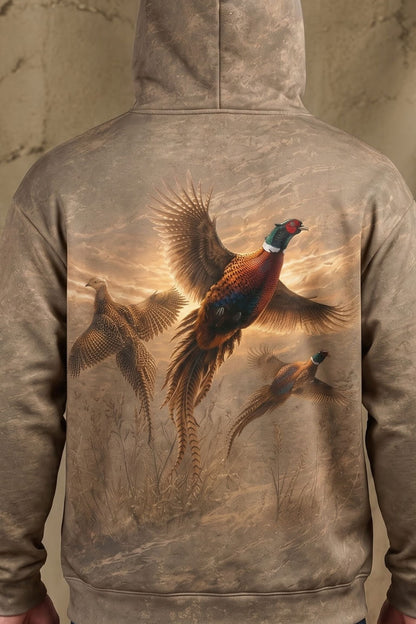 Performance Fleece-Lined Hoodie - Golden Pheasant Flush