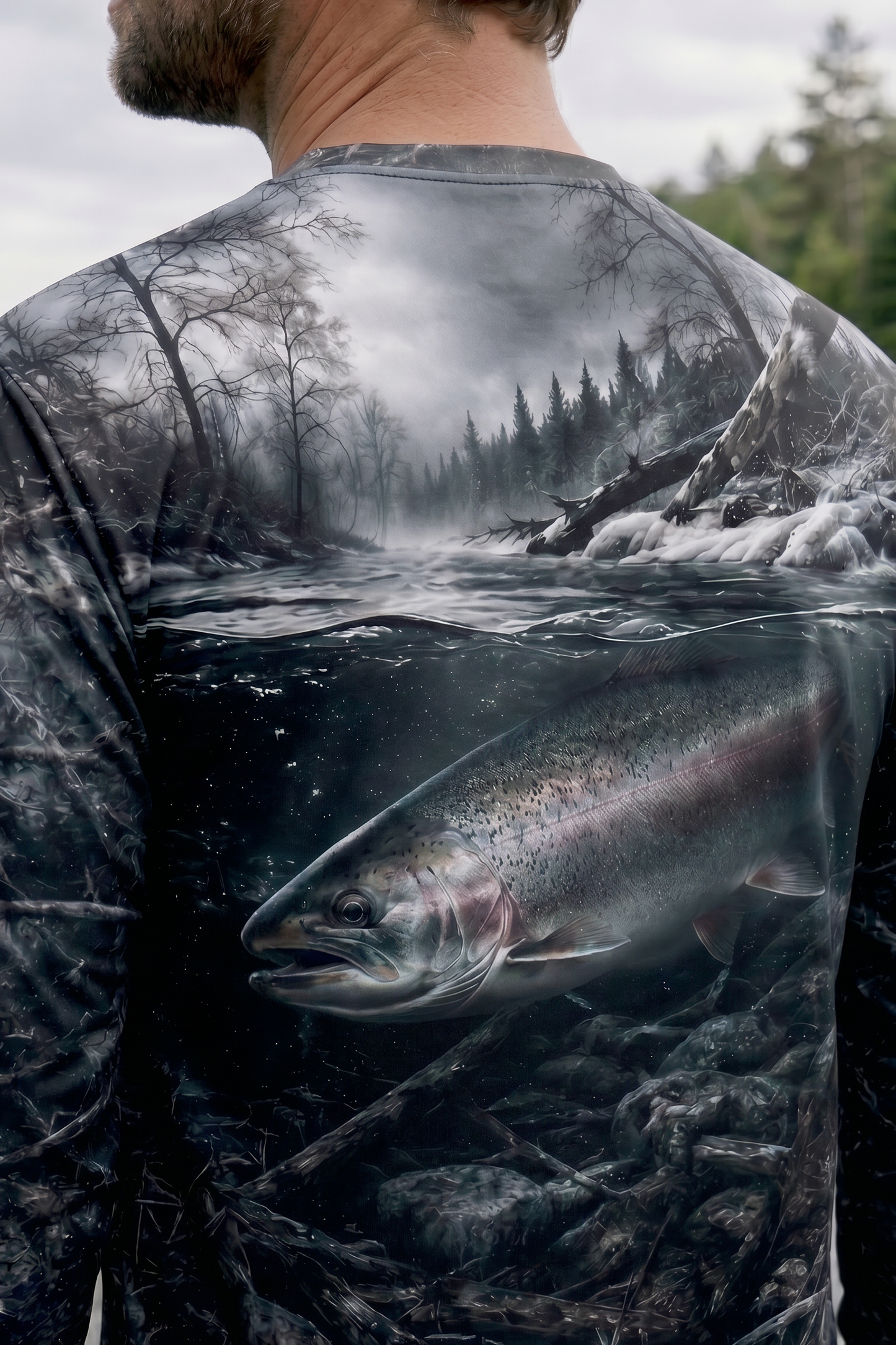 Performance Fishing Long Sleeve - River Steelhead Timber - TBT104