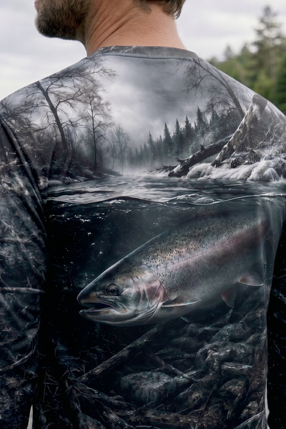 Performance Fishing Long Sleeve - River Steelhead Timber - TBT104