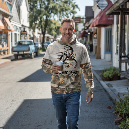 Buck Hunter Camo Personalized Hoodie