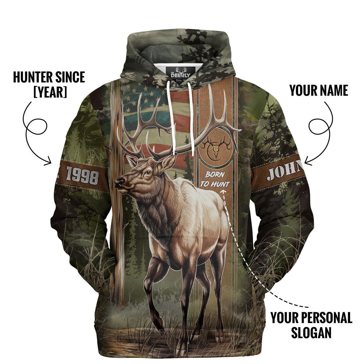 Elk Hunter’s Pride Hoodie Personalized - The Deerly