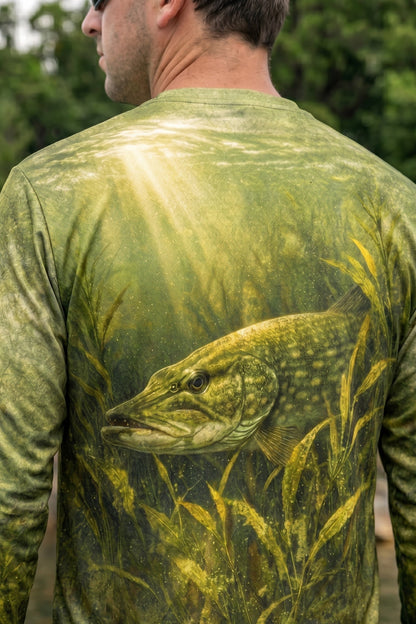 Performance Fishing Long Sleeve - Marsh Pike Ambush - TBT57