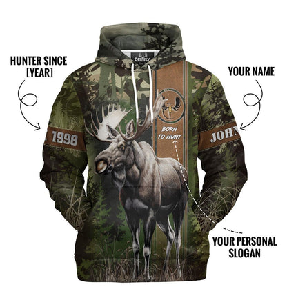 Moose Hunt Legend Hoodie Personalized - The Deerly