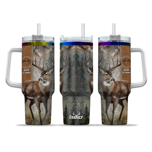 Born to Hunt Deer Camo 40oz Tumbler - The Deerly