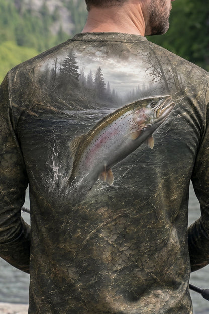 Performance Fishing Long Sleeve - Foggy River Steelhead - TBT85