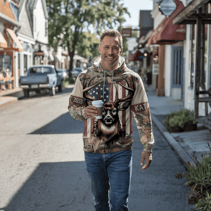 American Whitetail Patriot Personalized Hoodie