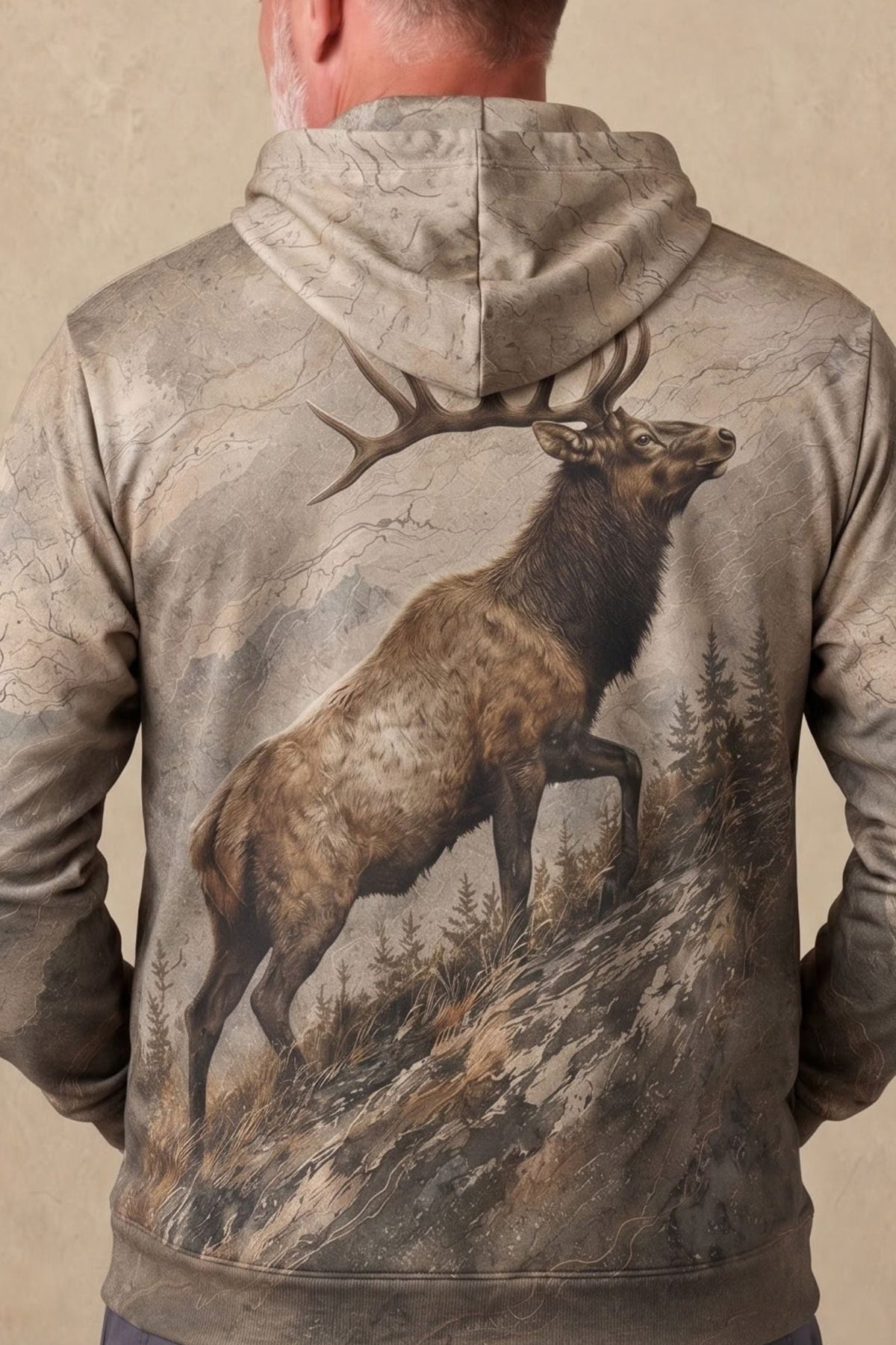 Performance Fleece-Lined Hoodie - Mountain Elk Summit