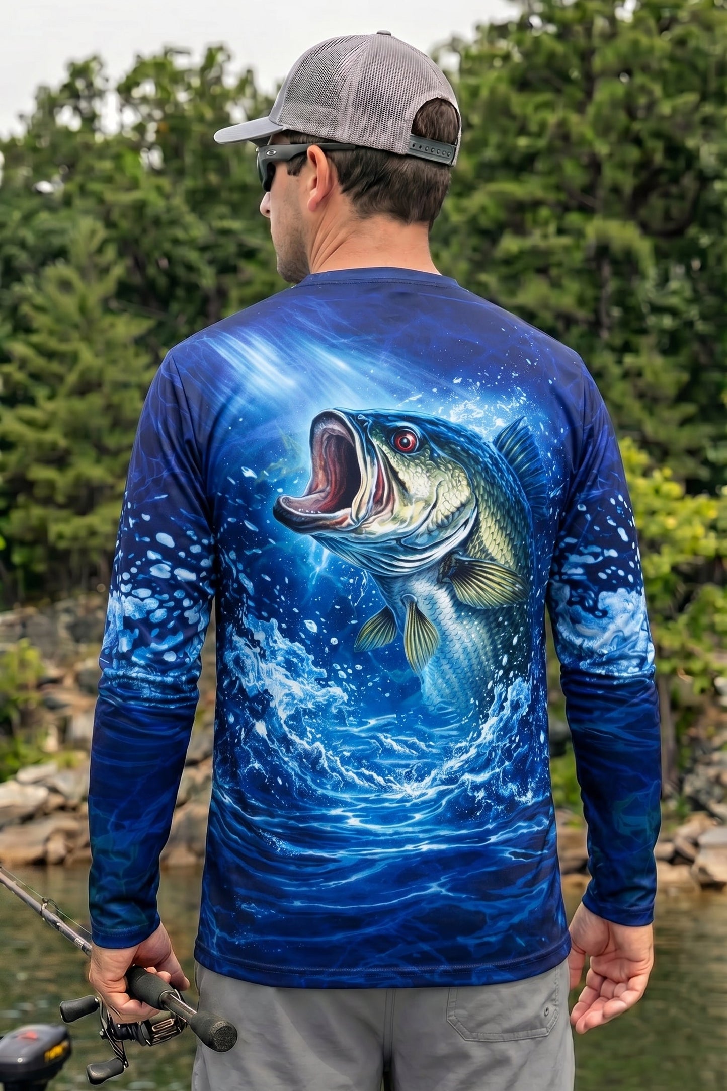 Performance Fishing Long Sleeve - Midnight Bass Surge - TBT55
