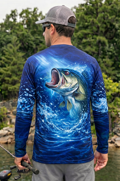 Performance Fishing Long Sleeve - Midnight Bass Surge - TBT55