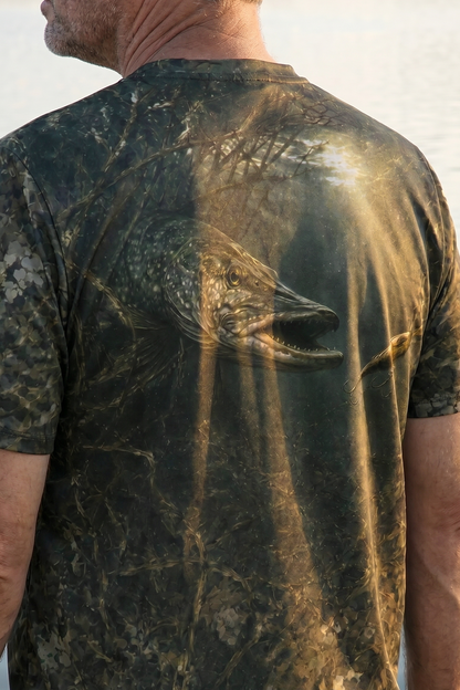 Pro Fishing Short Sleeve - Bottomland Pike Strike  - AOF24