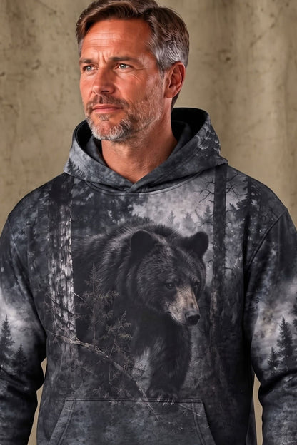 Performance Fleece-Lined Hoodie - Dark Timber Black Bear Stalker