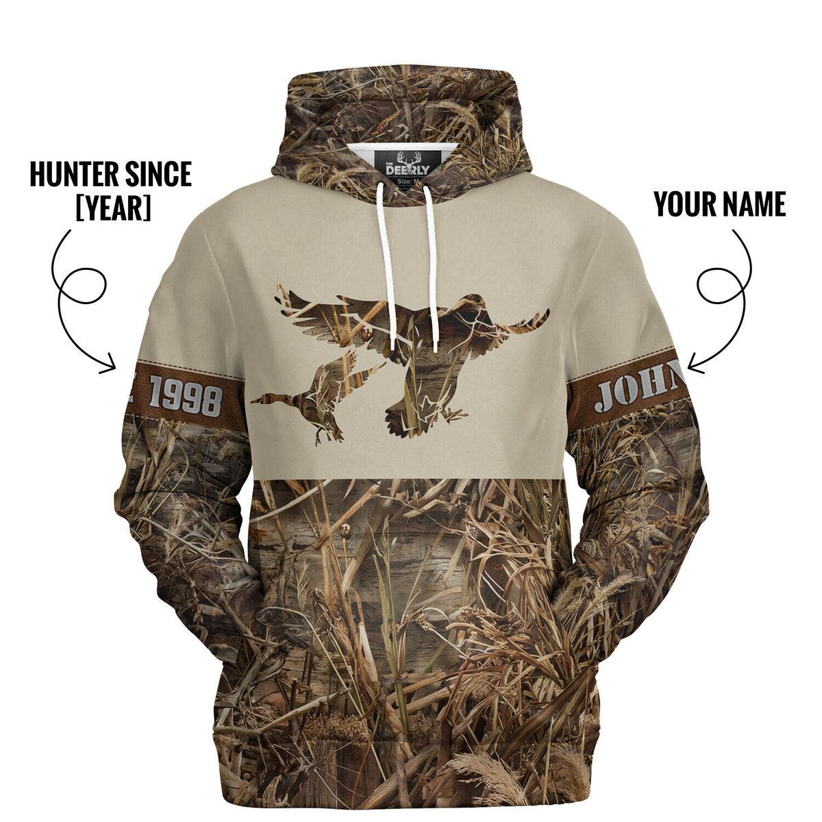 Custom Duck Hunting Camo Hoodie - Personalized for Hunters - The Deerly