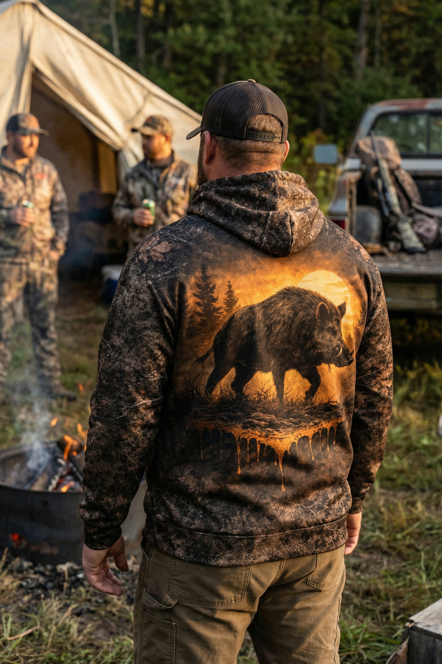 Everyday Hunter Hoodie - Golden Boar Dusk – RV8T