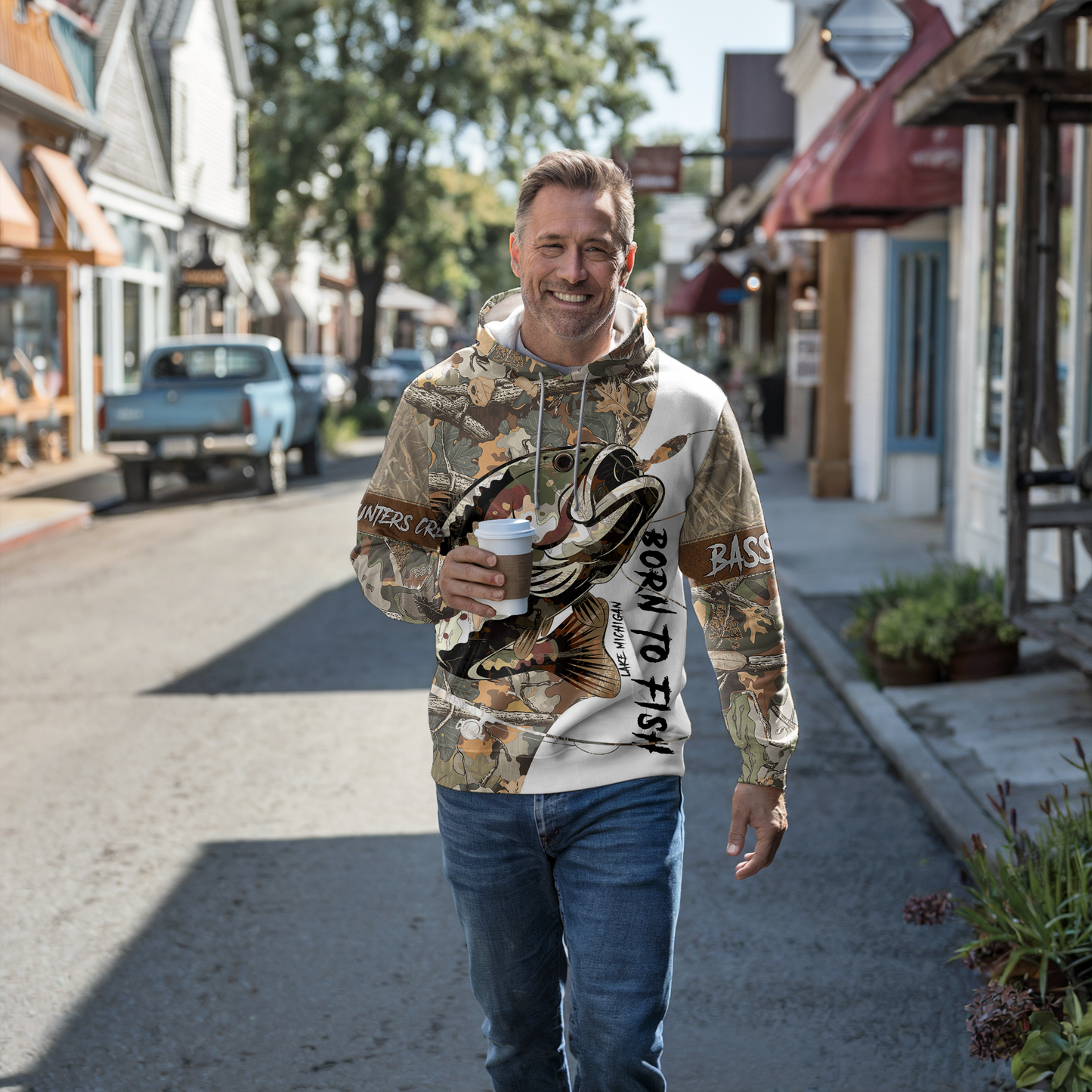 Bass Camo Warrior Personalized Hoodie