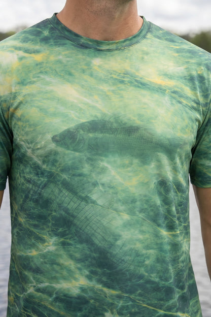 Pro Fishing Short Sleeve - Golden Marsh Bass - AOS22