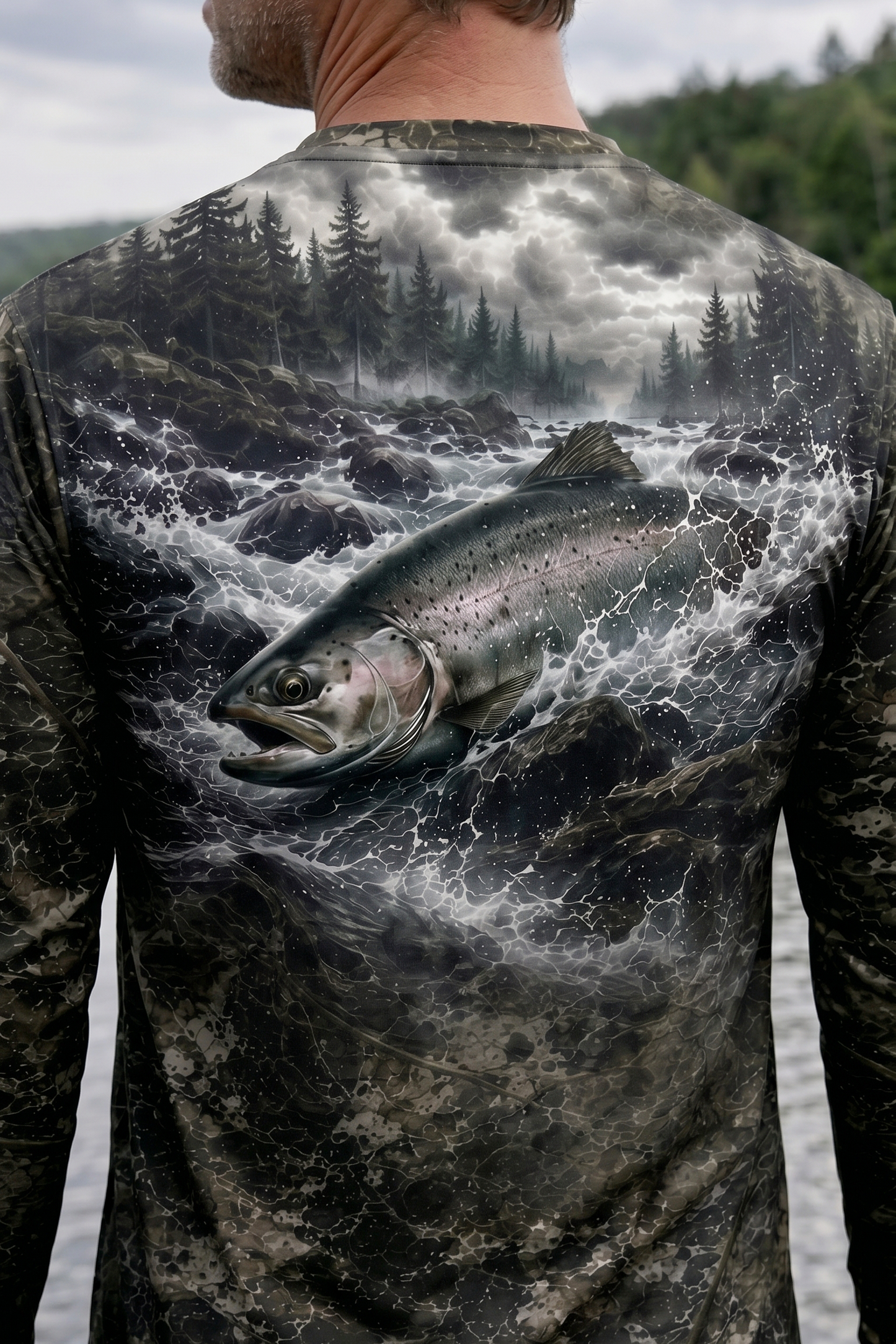 Performance Fishing Long Sleeve - River Steelhead Rush - TBT103