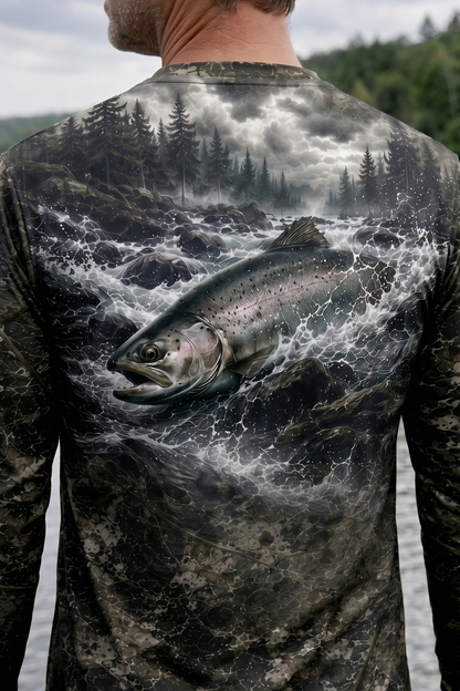 Performance Fishing Long Sleeve - River Steelhead Rush - TBT103