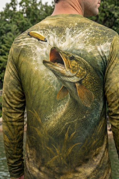 Performance Fishing Long Sleeve - Backwater Pike Strike - TBT58
