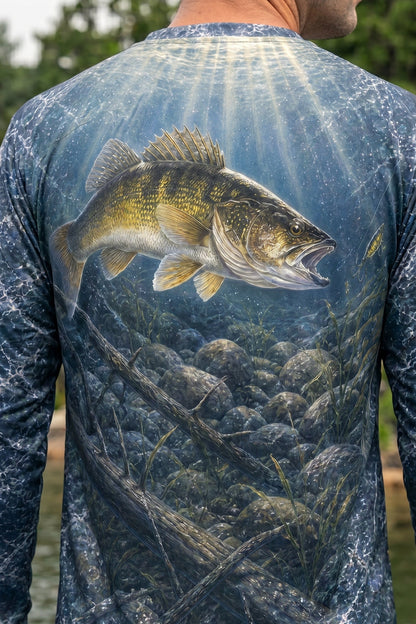 Performance Fishing Long Sleeve - Deep Water Walleye - TBT76