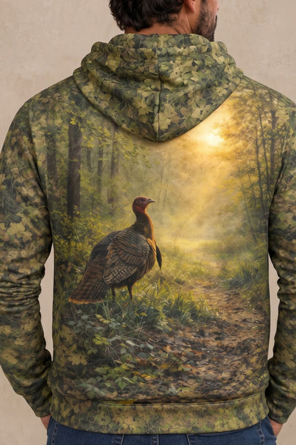 Performance Fleece-Lined Hoodie - Forest Turkey - FD1G