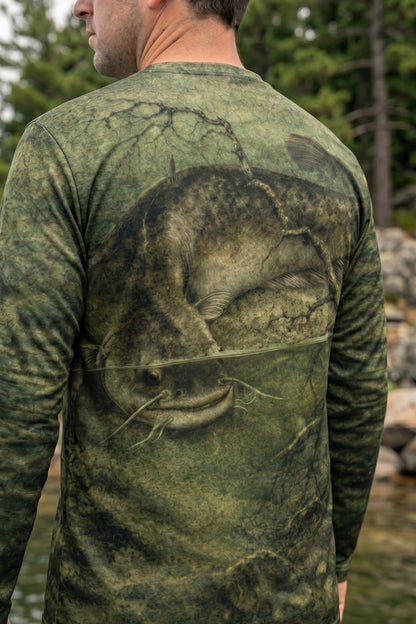 Performance Fishing Long Sleeve - Clay Timber Catfish - TBT60