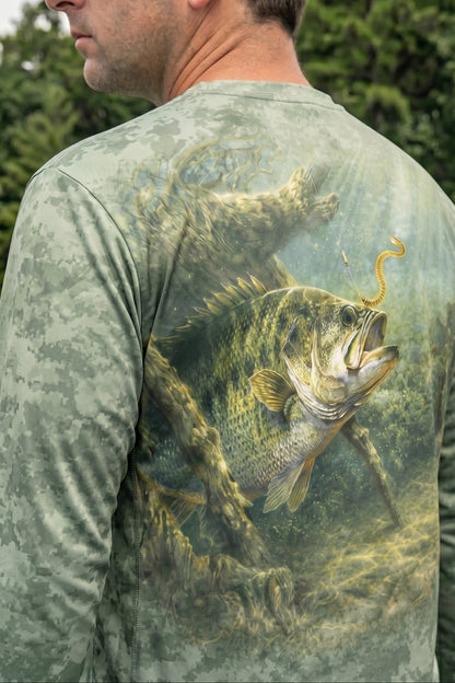 Performance Fishing Long Sleeve - Timber Bass Lure - TBT43