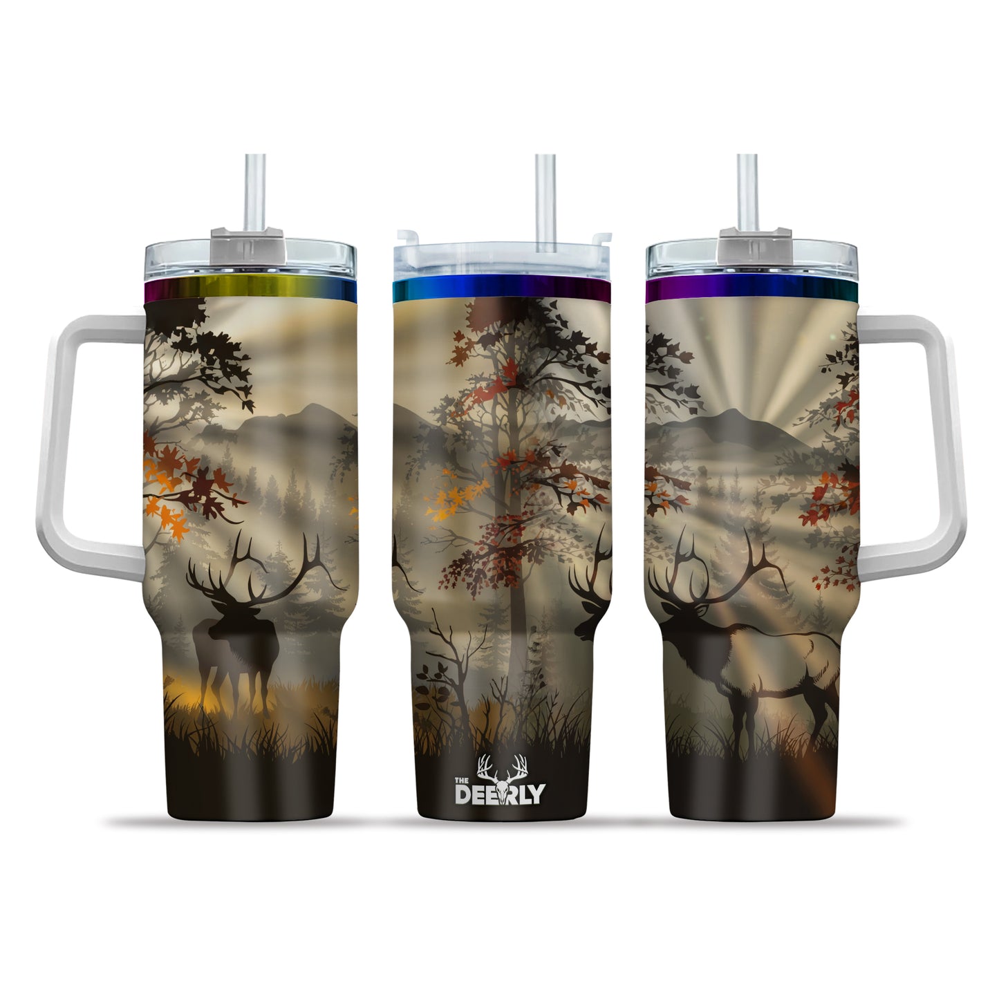 Majestic Elk Sunrise Tumbler – Embrace the Wilderness